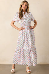 A Thousand Tomorrows Light Blue Floral Cotton Maxi Dress