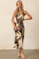 Z Supply Brown Floral Hana Palmera Maxi Dress