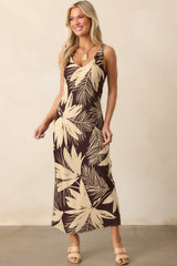 Z Supply Brown Floral Hana Palmera Maxi Dress