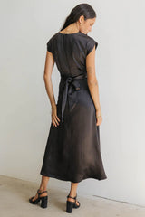 Rosalind Midi Dress in Black - FINAL SALE