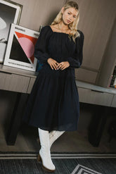 Finnian Midi Dress in Navy - FINAL SALE