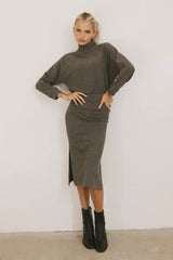 Ulrich Sweater Dress in Charcoal - FINAL SALE