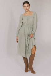 Finnian Midi Dress in Sage - FINAL SALE