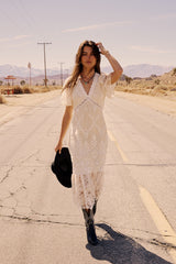 Maxene Embroidered Midi Dress - FINAL SALE