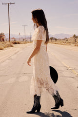 Maxene Embroidered Midi Dress - FINAL SALE