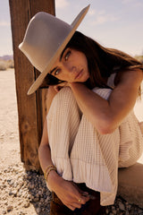 Addey Knit Overalls in Cream