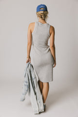 Daphne Midi Dress in Heather Grey - FINAL SALE
