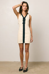 Jaclyn Fitted Mini Dress in Natural