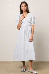 Romy Lace Trim Midi Dress