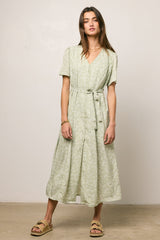 Kade Floral Midi Dress in Sage - FINAL SALE