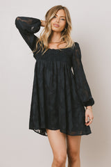 Miles Smocked Mini Dress in Navy - FINAL SALE