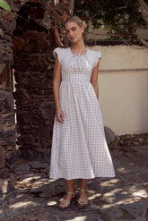 Amani Plaid Maxi Dress