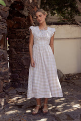 Amani Plaid Maxi Dress