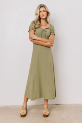 Maddox Midi Dress in Sage