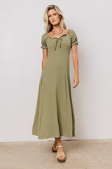 Maddox Midi Dress in Sage