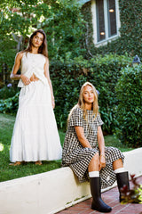 Keyla Plaid Midi Dress