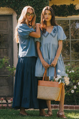 River Embroidered Mini Dress