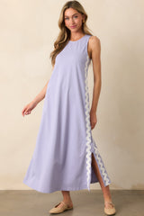 Dawn Purple Heather Cotton Maxi Dress