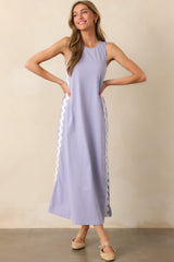 Dawn Purple Heather Cotton Maxi Dress