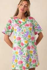 Wentworth Reversible Garden Party Floral Cotton Shift Dress