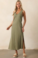 Z Supply Avocado Green Palisades Midi Dress