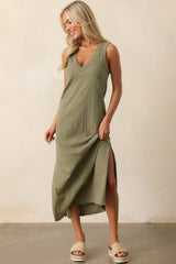 Z Supply Avocado Green Palisades Midi Dress