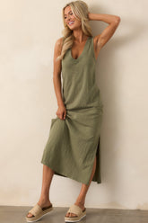 Z Supply Avocado Green Palisades Midi Dress