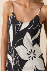 Z Supply Black Floral Cecily Madero Maxi Dress