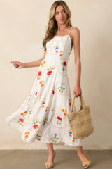 Moving On To Better Days Ivory Floral Patchwork Maxi Dress