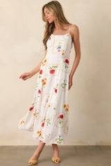 Moving On To Better Days Ivory Floral Patchwork Maxi Dress