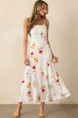 Moving On To Better Days Ivory Floral Patchwork Maxi Dress