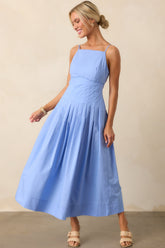 MINKPINK Jacaranda Blue Avalon Square Neck Midi Dress