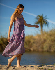 Jacey Textured Dress: Pink Garden