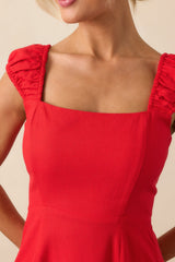 Radiant Reverie Red Midi Dress