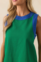Bring The Good With You Kelly Green Cotton Mini Shift Dress