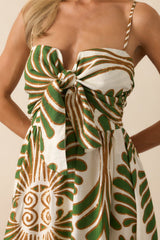 Notes From The Coast Abstract Print Midi Dress