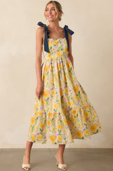 Only Good Things To Come Yellow Floral Cotton Maxi Dress