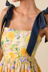 Only Good Things To Come Yellow Floral Cotton Maxi Dress