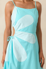 Feeling Like Herself Again Horizon Blue Cotton Sleeveless Maxi Dress