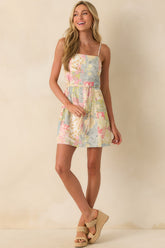 MINKPINK Multi Patchwork Aurora Strappy Mini Dress