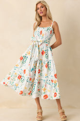 Prosperina Darcy Multi Floral Print Cotton Maxi Dress