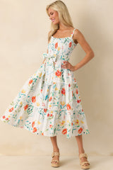 Prosperina Darcy Multi Floral Print Cotton Maxi Dress