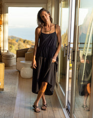 Jacey Textured Dress: Black Texture