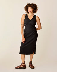 Elodie Rib Dress: Black