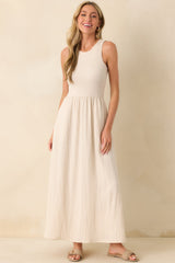 Z Supply Beige Charlotte Rib Midi Dress