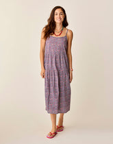 Jacey Textured Dress: Pink Garden