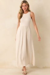 Z Supply Beige Charlotte Rib Midi Dress