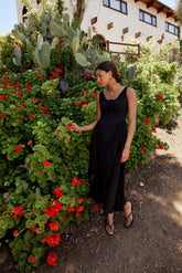 Barrett Midi Dress in Black