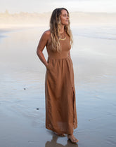 Lark Linen Dress: Rum Chambray