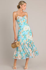 MINKPINK Evelyn Light Blue Strappy Midaxi Dress